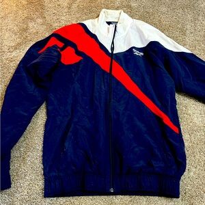 Reebok track suit top! USA style colors! Great for working out and gym wear!